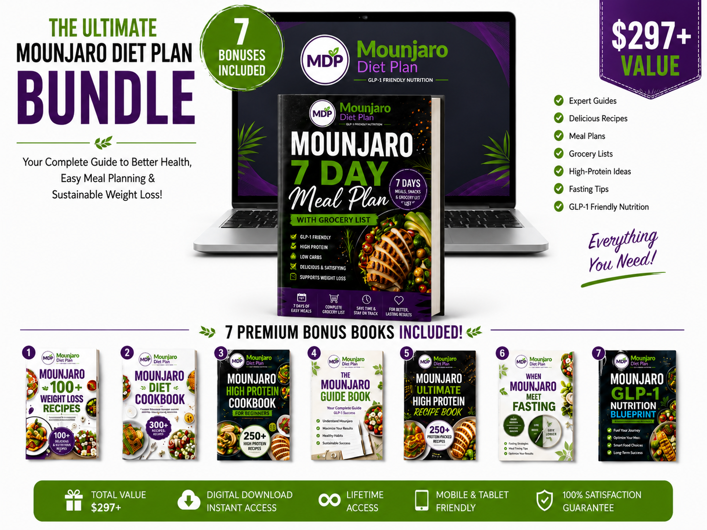 The Complete Mounjaro-Friendly Meal Plan Bundle
